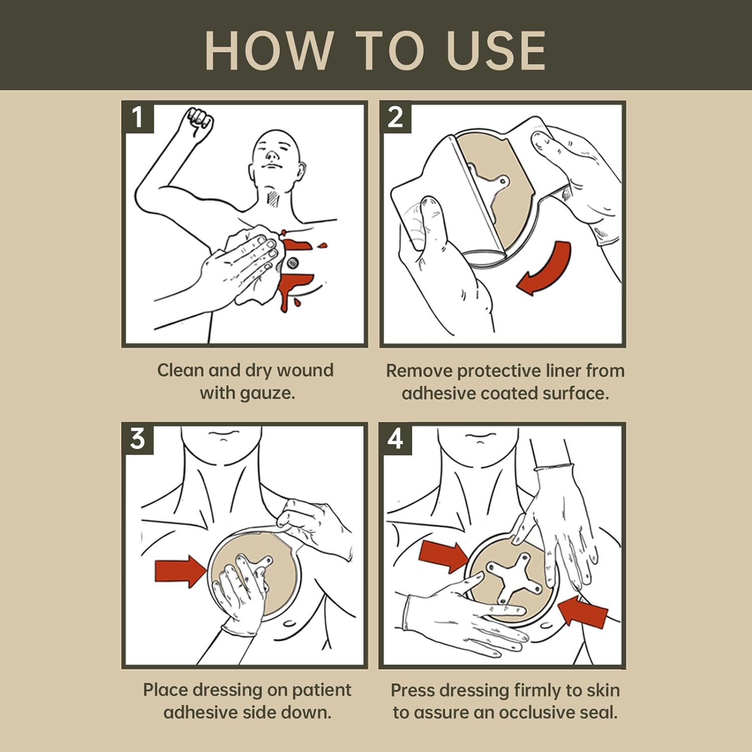 4-CHANNEL DESIGN CHEST SEAL VENTED - FairD Canada