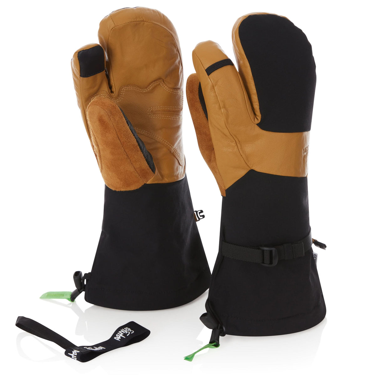 Minus33 Expedition Three Finger Guide Mitten WOOLTEK - Tan / L