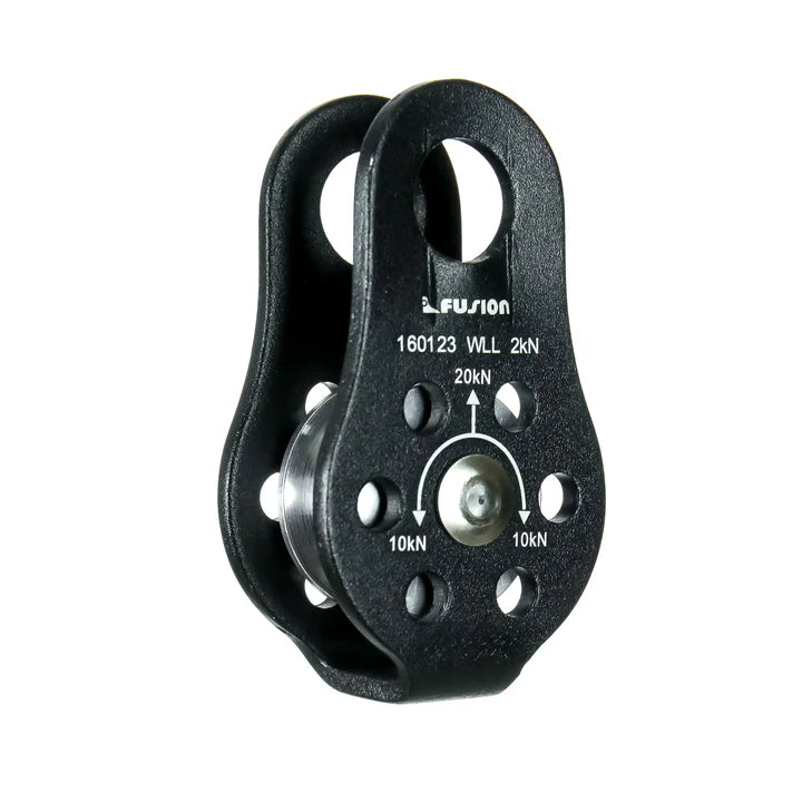 Nuro Tactical Fixed Pulley – 20KN Compact Aluminum Pulley for Military & Climbing Use FUSION CLIMBING