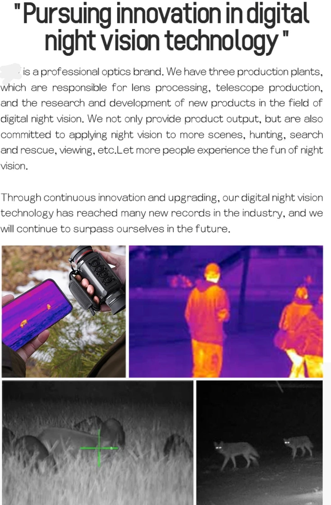 Digital night vision scope IR - FairD Canada