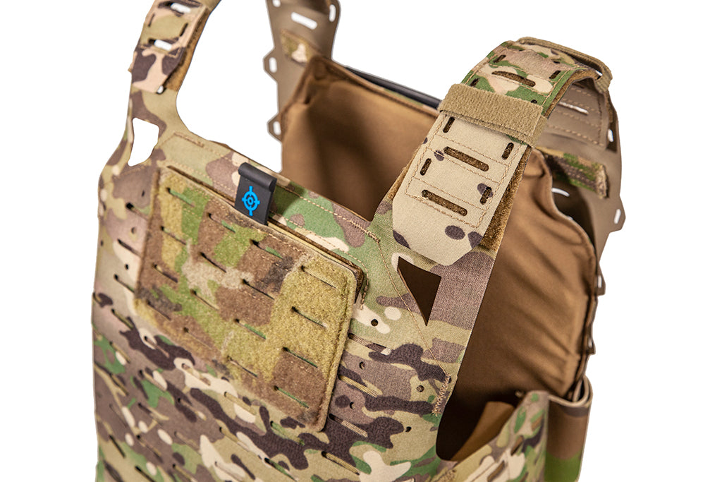 Blue Force Gear PLATEminus 6 Multicam - Velcro Front Patch area of plate carrier