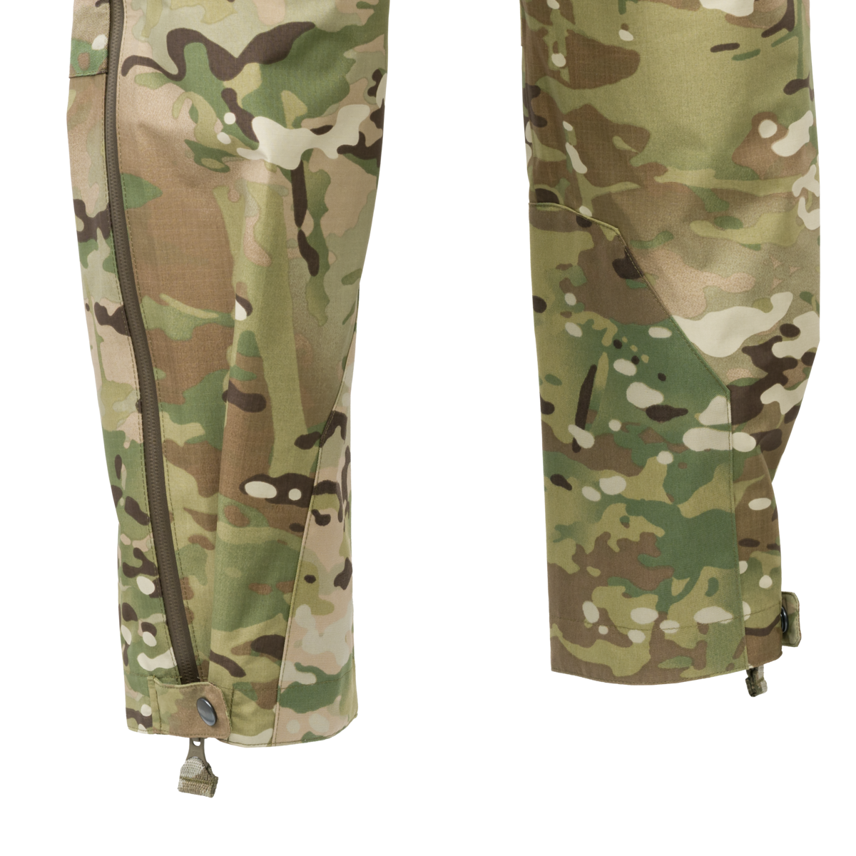 Direct Action Vanguard Over-Shell Trousers MultiCam – lower leg reinforcement and side zipper detail