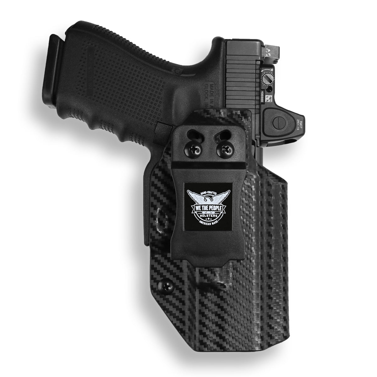 Glock 19X MOS Red Dot Optic Cut IWB Holster – Carbon Fiber / Right