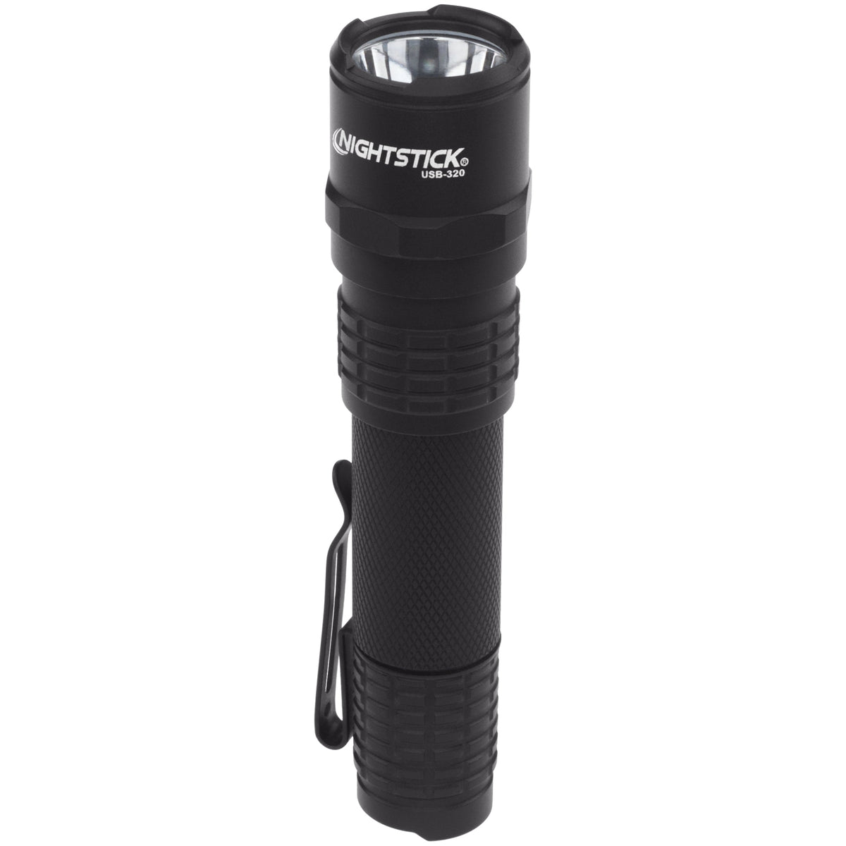 USB-320: USB Rechargeable EDC Flashlight - Black