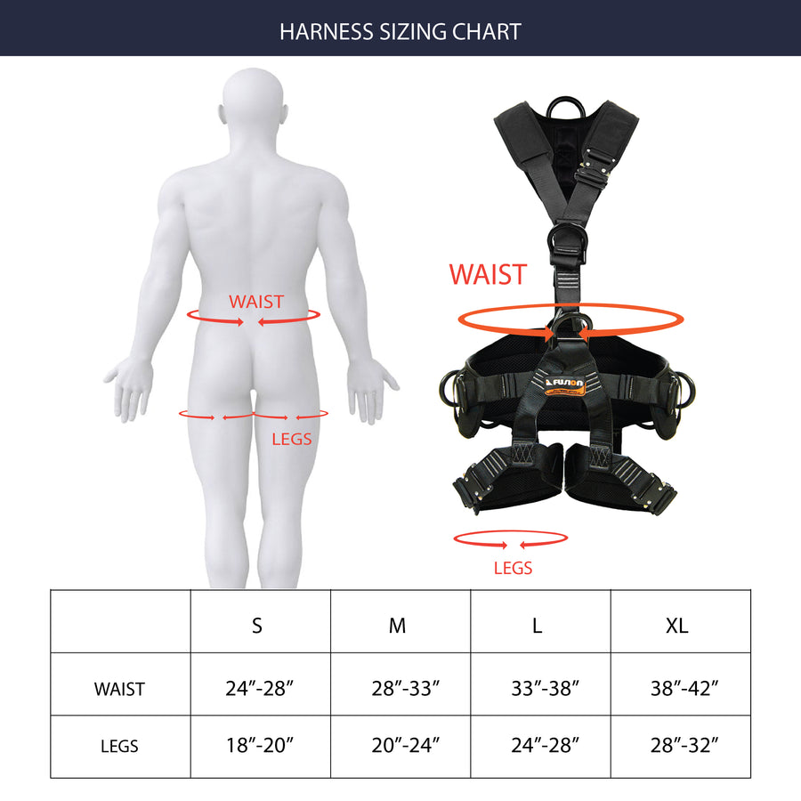 603 Fusion Tactical Multi-Mission Rescue & Tower Harness Flat-Foam, Black, Detachable FairD Canada