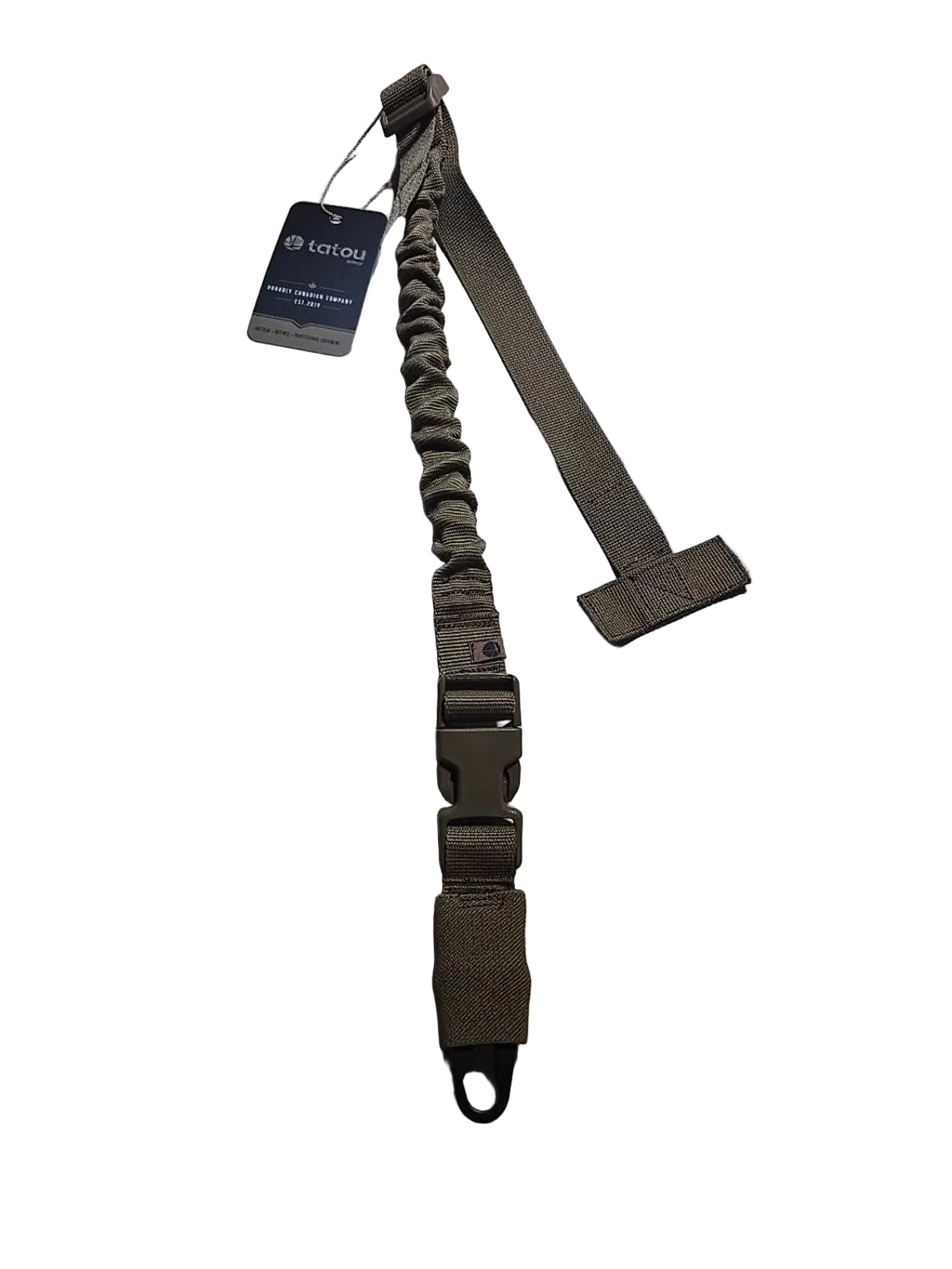 Tatou Armor Fast Adjustable Bungee Sling Coyote with black HK-style hook