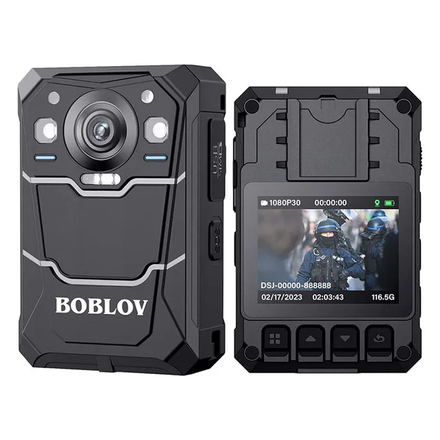 BOBLOV 2023 New Release - B4K3 1800P GPS Body Camera with Charging Dock