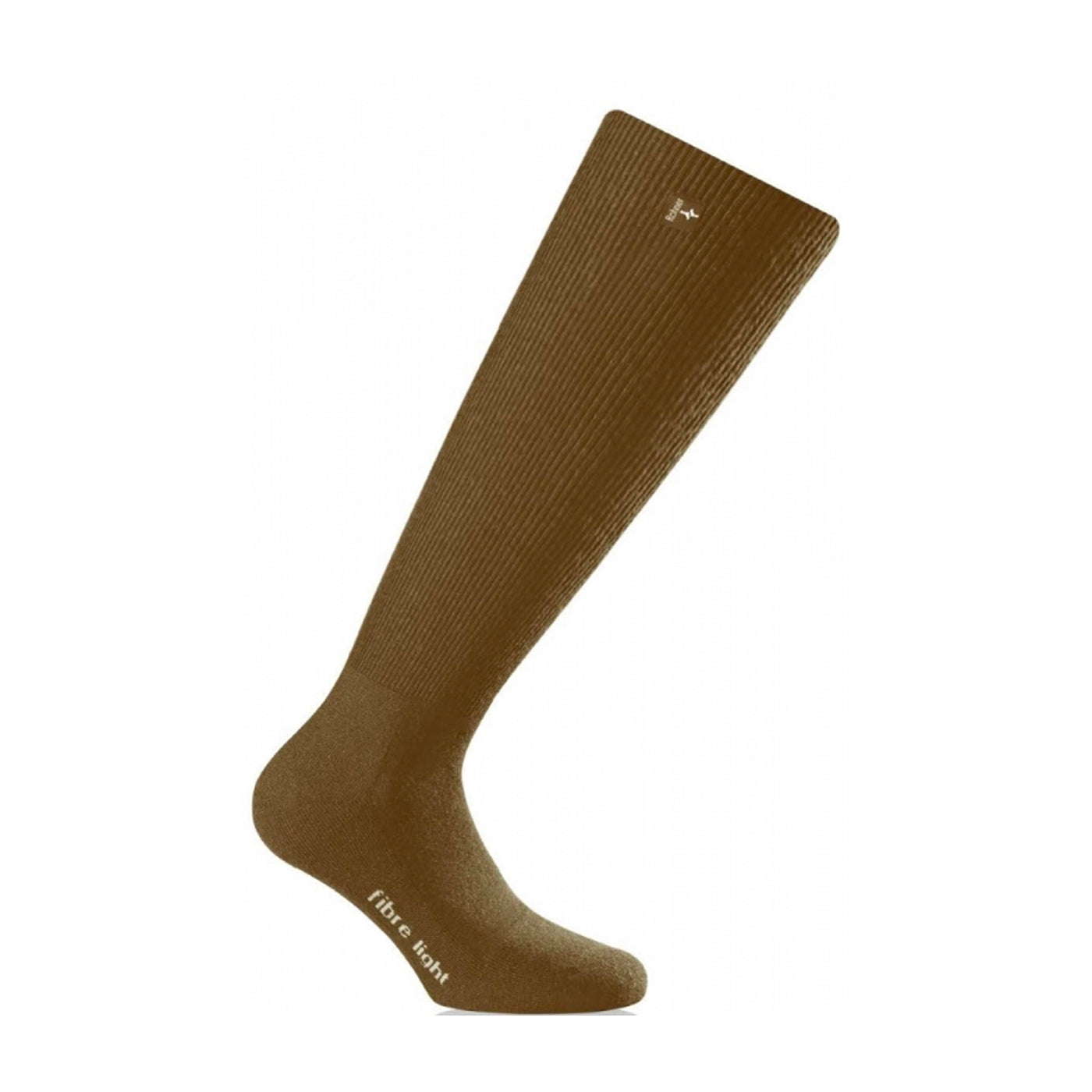 Chaussettes fibre light super kaki à rayures - Rohner Chaussettes fibre light super kaki à rayures - Rohner