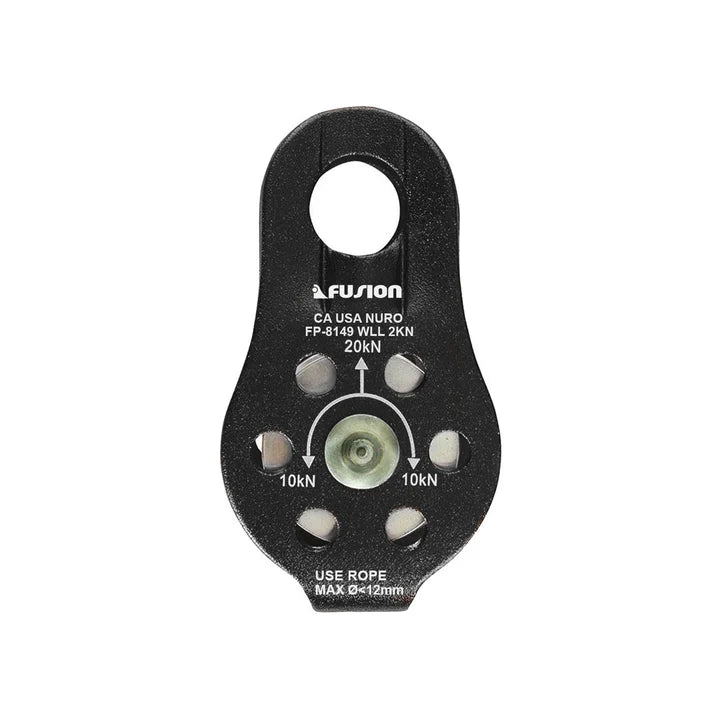 Nuro Tactical Fixed Pulley – 20KN Compact Aluminum Pulley for Military & Climbing Use FUSION CLIMBING