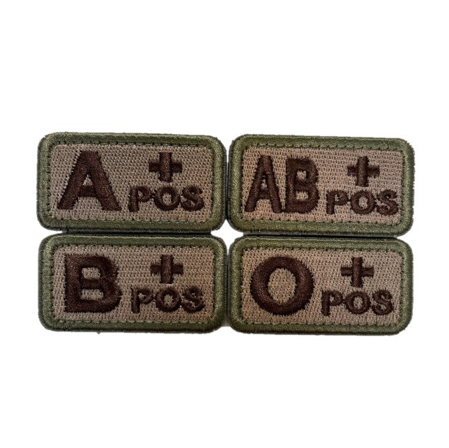 POSITIVE BLOOD TYPE VELCRO PATCH (MULTITAN)