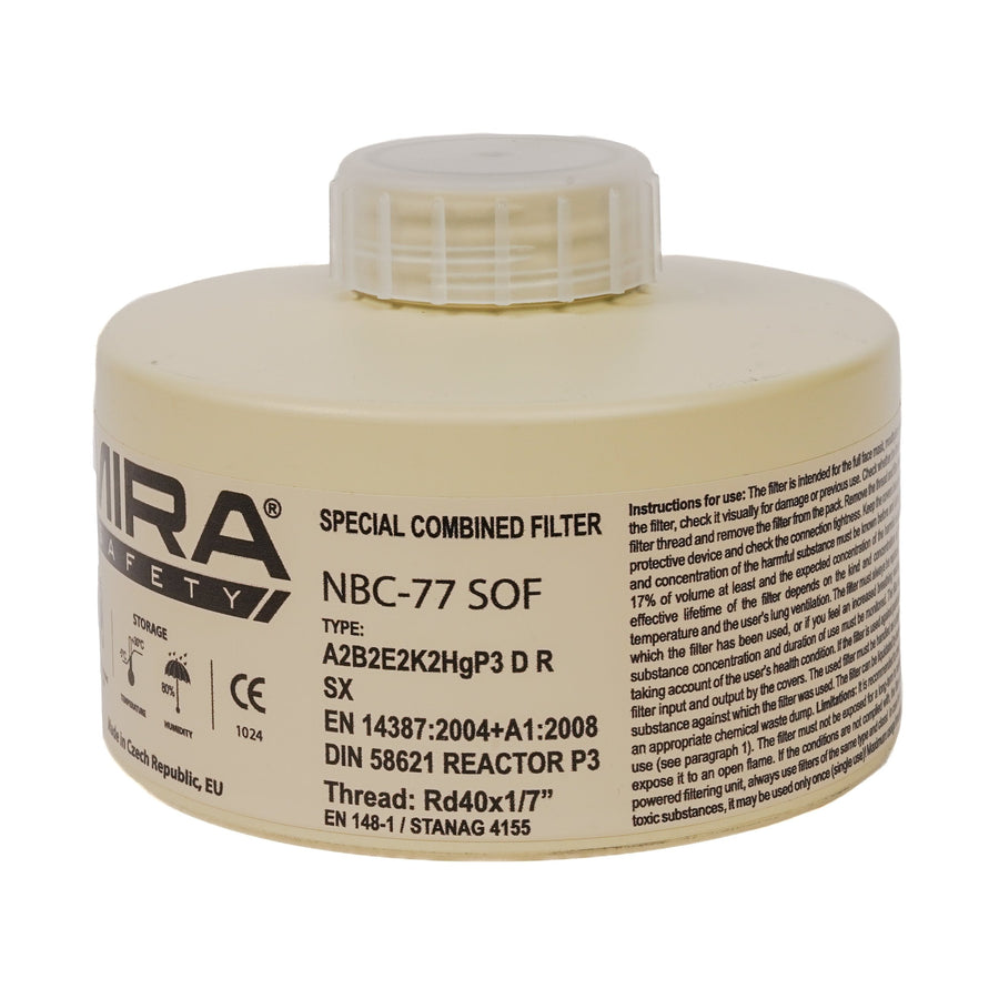 CBRN GAS MASK FILTER NBC-77 SOF 40MM THREAD – 20 YEAR SHELF LIFE - MIRA FairD Canada