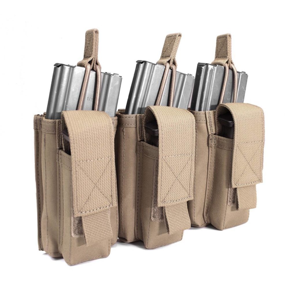 Triple Open 5.56mm Mag/Bungee Retention With 3 Pistol Pouches