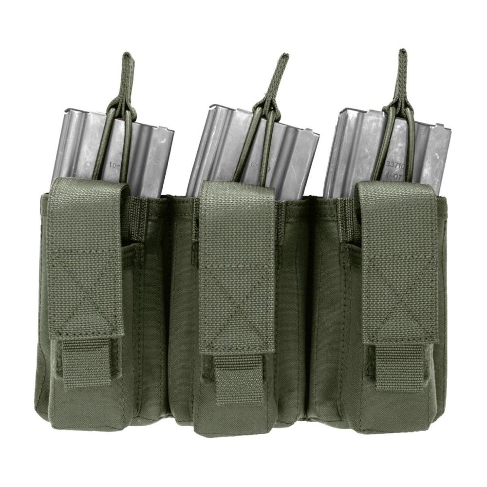 Triple Open 5.56mm Mag/Bungee Retention With 3 Pistol Pouches