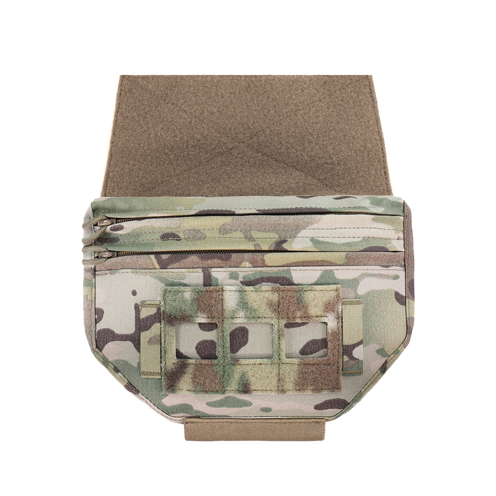 Drop down velcro utility pouch