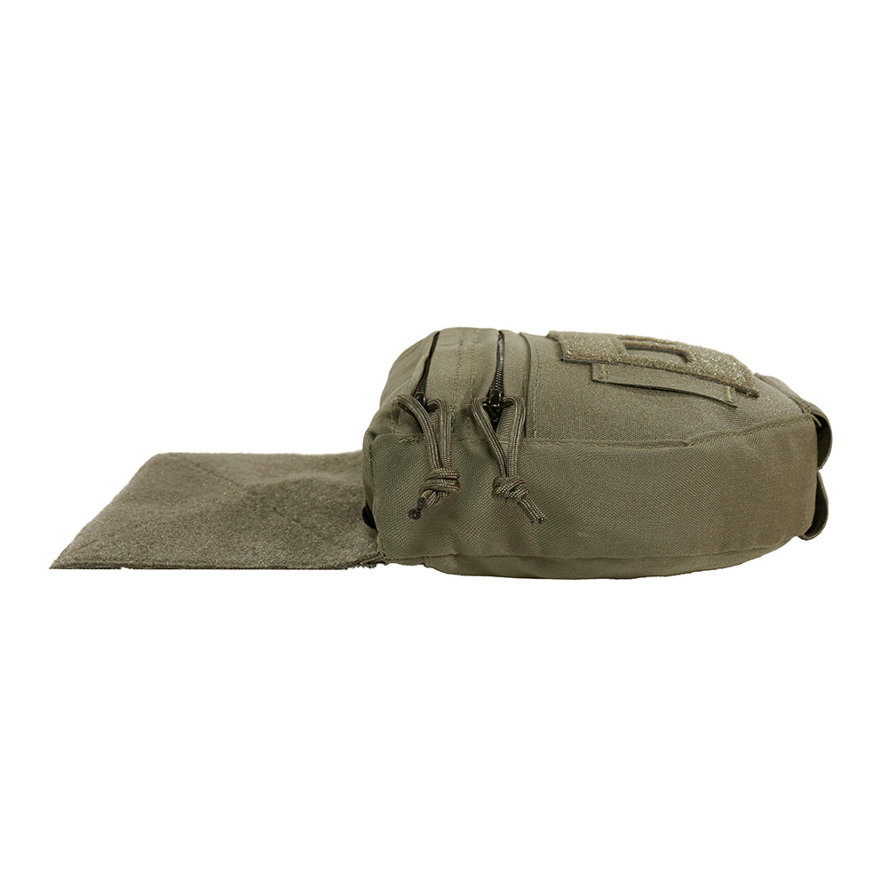 Drop down velcro utility pouch