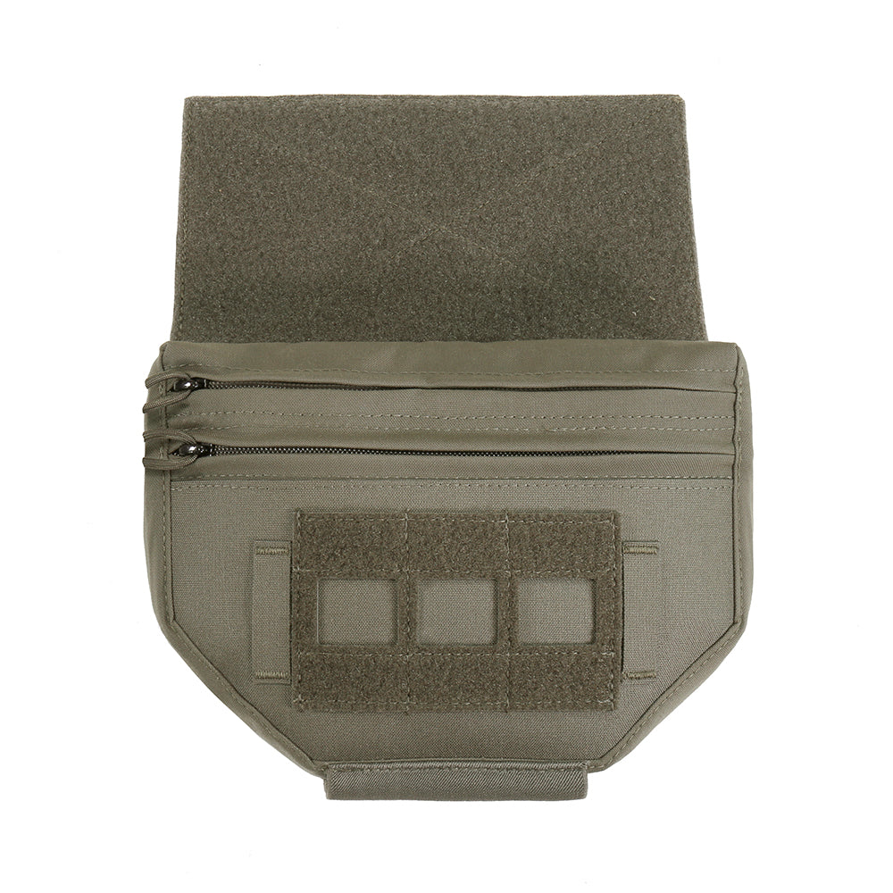 Drop down velcro utility pouch