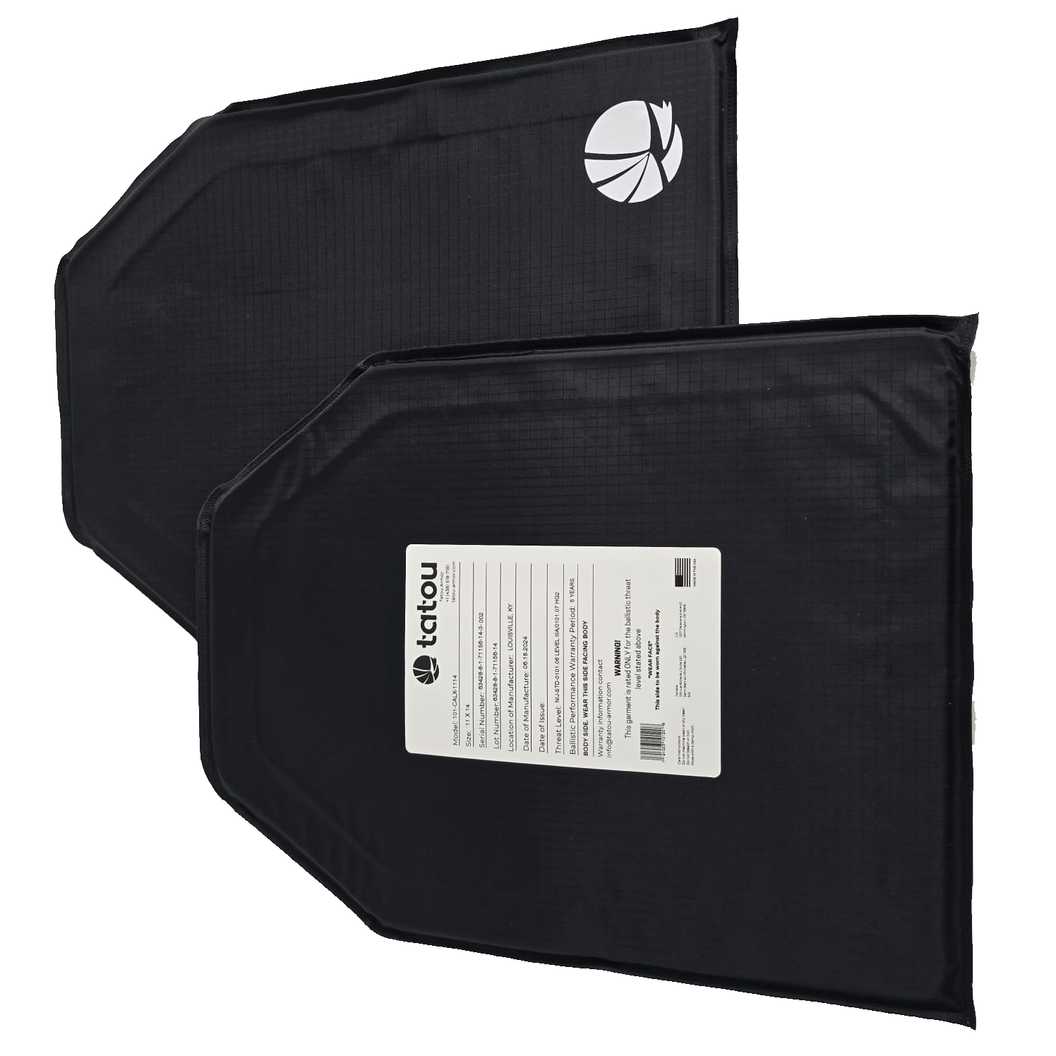 IIIA/HG2 SOFT ARMOR 10x12 SAPI - TATOU ARMOR