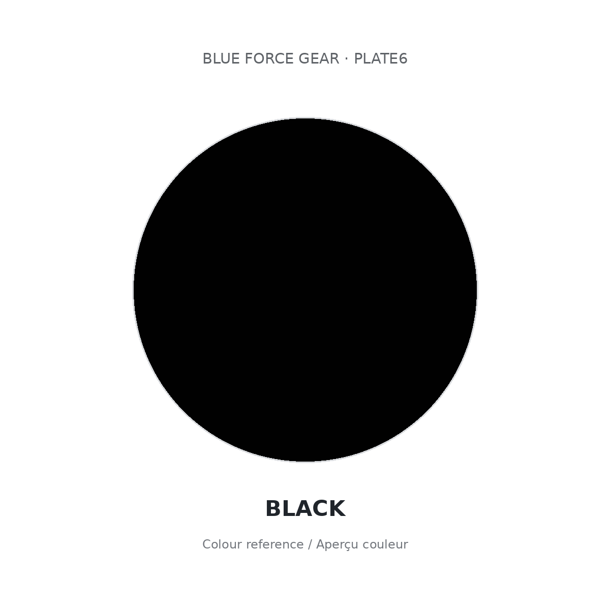 Blue Force Gear PLATE6 Black colour swatch — approximate colour reference