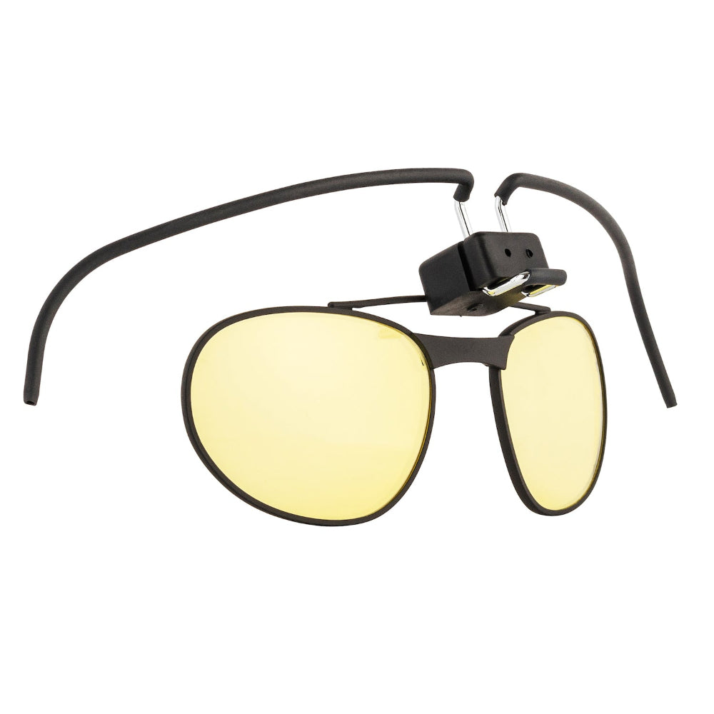 MIRA Vision Spectacle Kit yellow tinted SMOKESIGHT XT lens installed on CM-7M gas mask