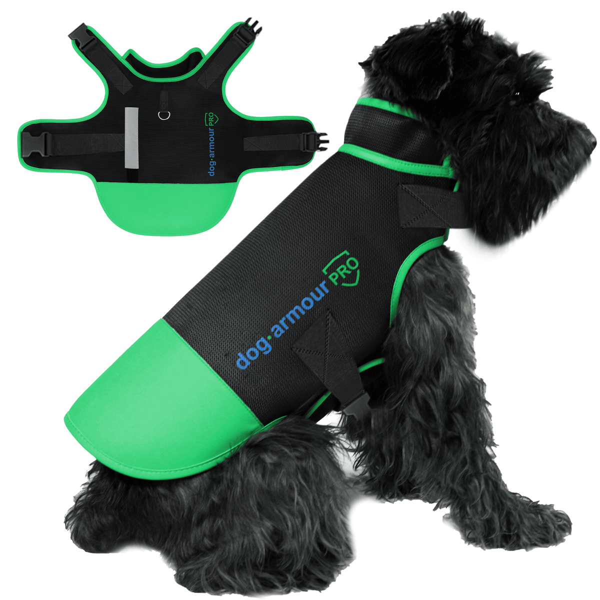 Dog Armour PRO Anti-Bite Dog Vest – Green