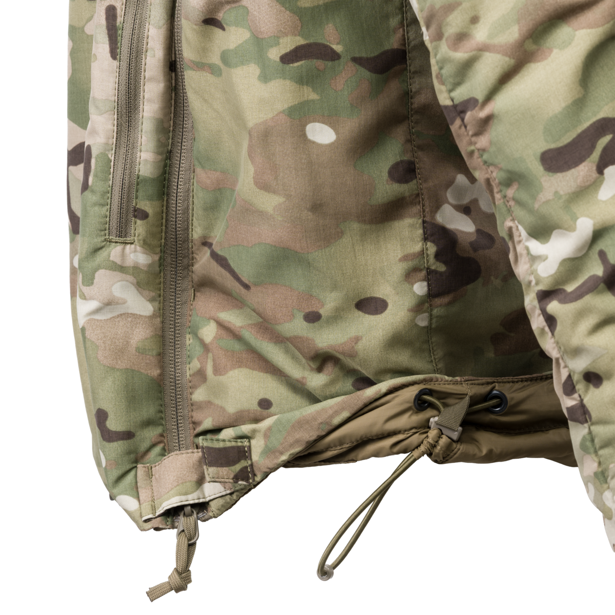 Direct Action Vanguard Access Insulation Jacket MultiCam – hem drawcord detail