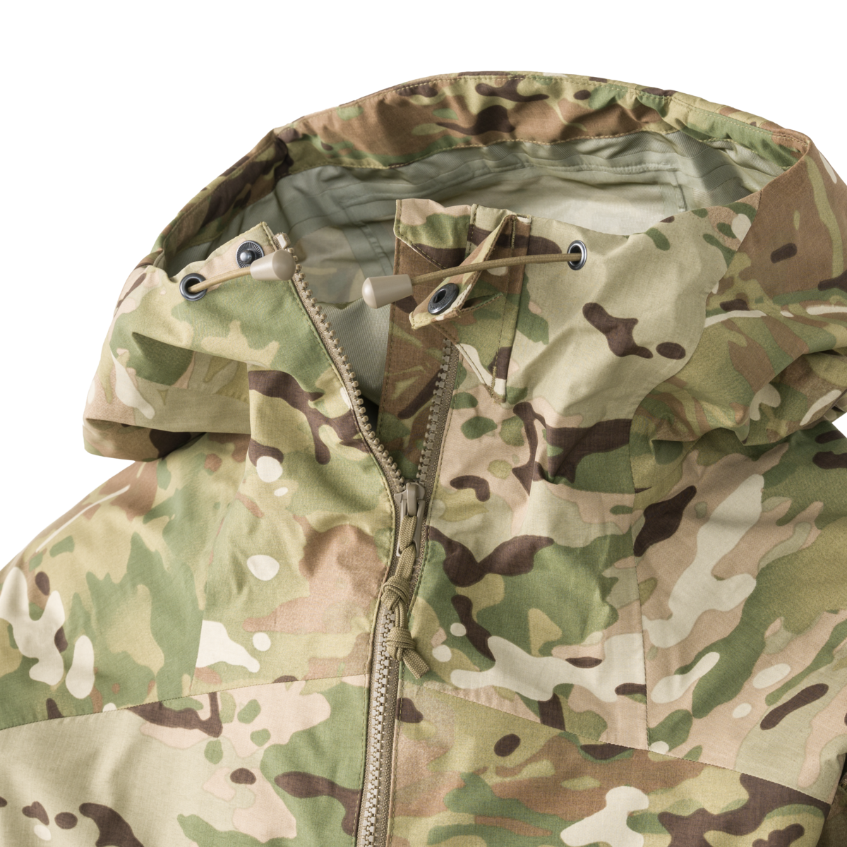 Direct Action Vanguard Over-Shell Jacket MultiCam – collar and neckline detail