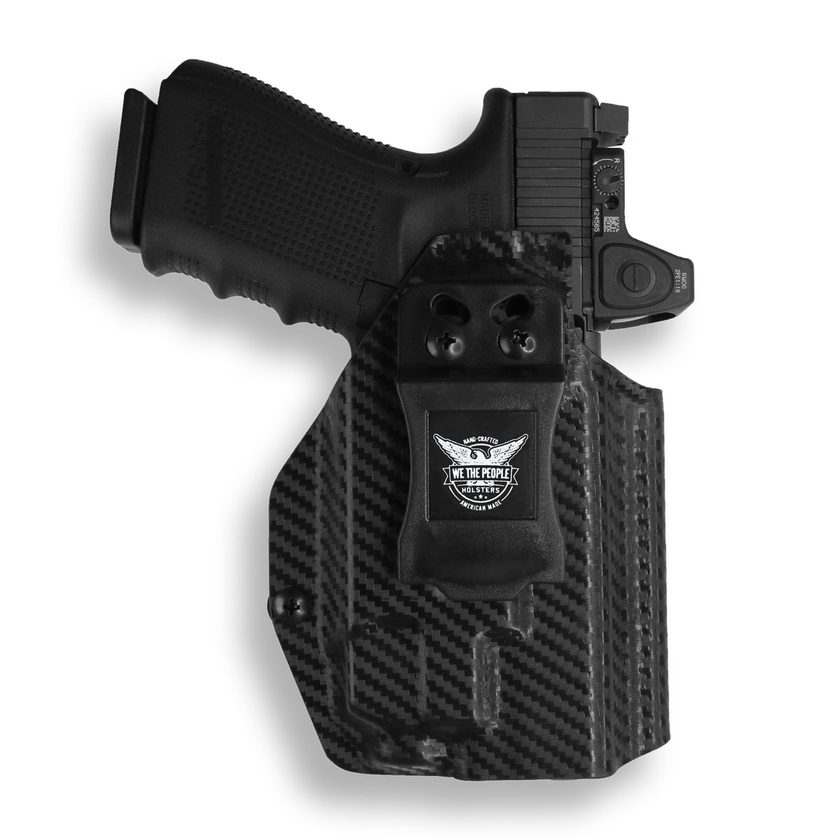 Glock 19X MOS with Streamlight TLR-7/7A/7X Light Red Dot Optic Cut IWB Holster – Carbon Fiber / Right