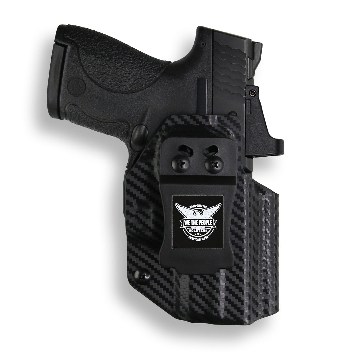 Smith & Wesson M&P Shield Plus Red Dot Optic Cut IWB Holster – Carbon Fiber / Right