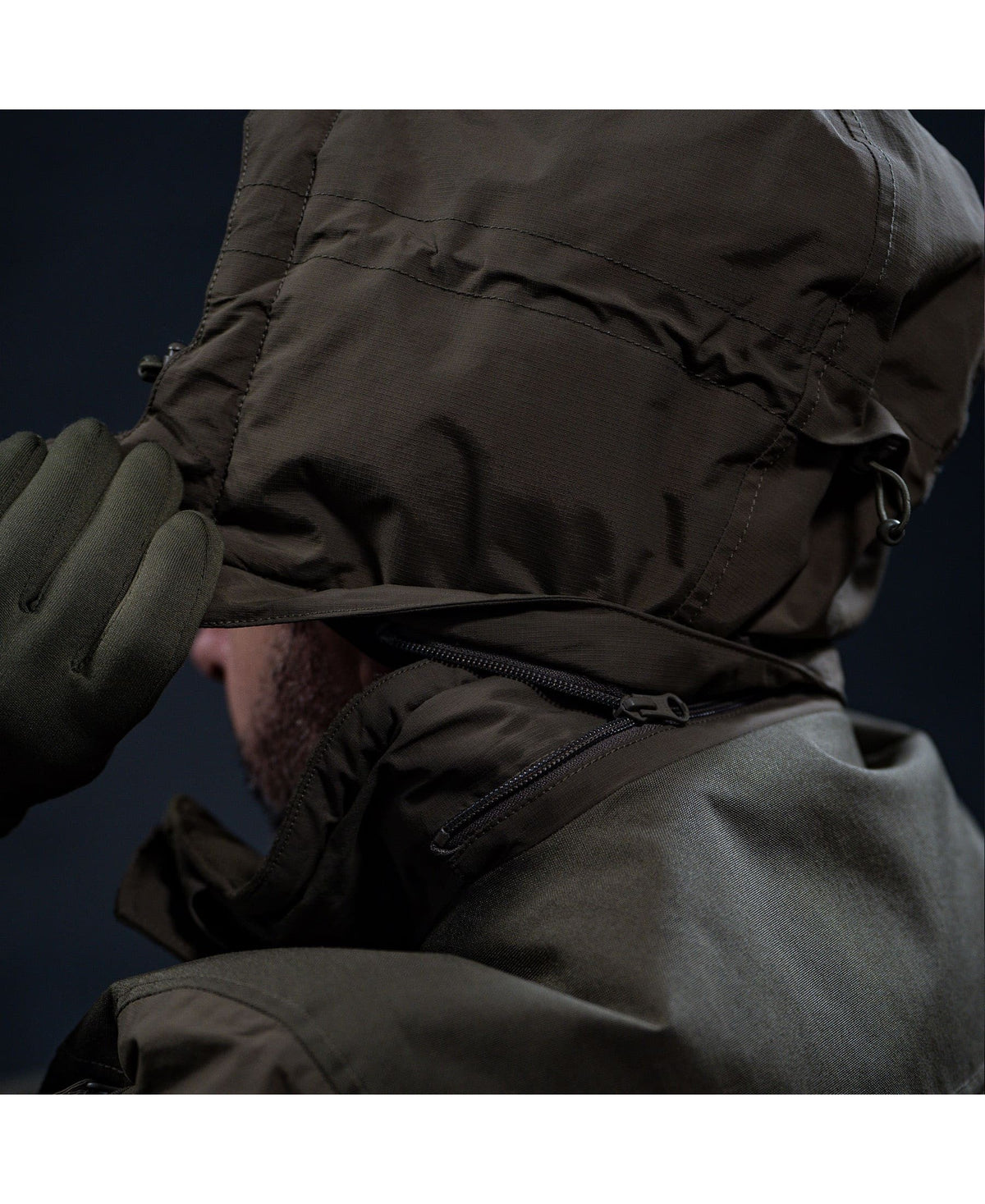 Pentagon HCP V2.0 parka hood adjustment detail