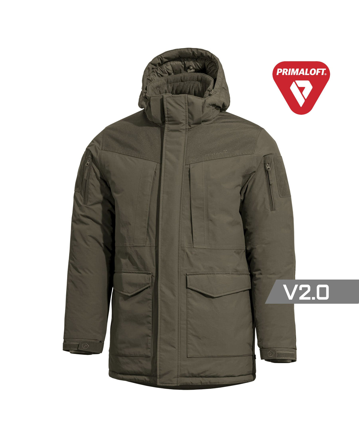 Pentagon HCP V2.0 PrimaLoft parka in RAL 7013, front view