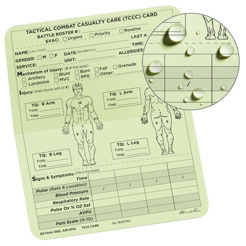 TCCC/MIST Combat Cards