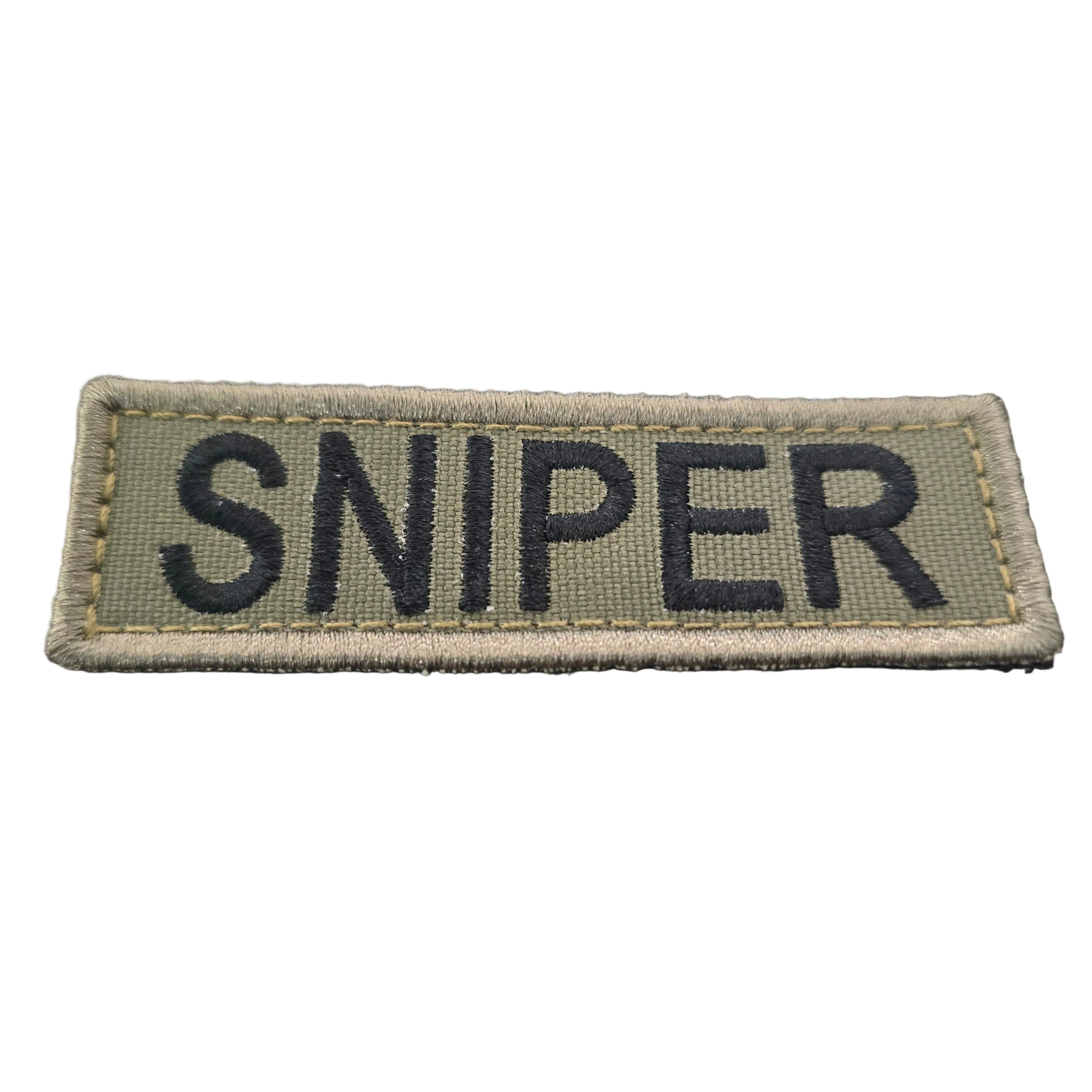 SNIPER Embroidered Patch – 3” x 1” Ranger Green / Black FairD Canada