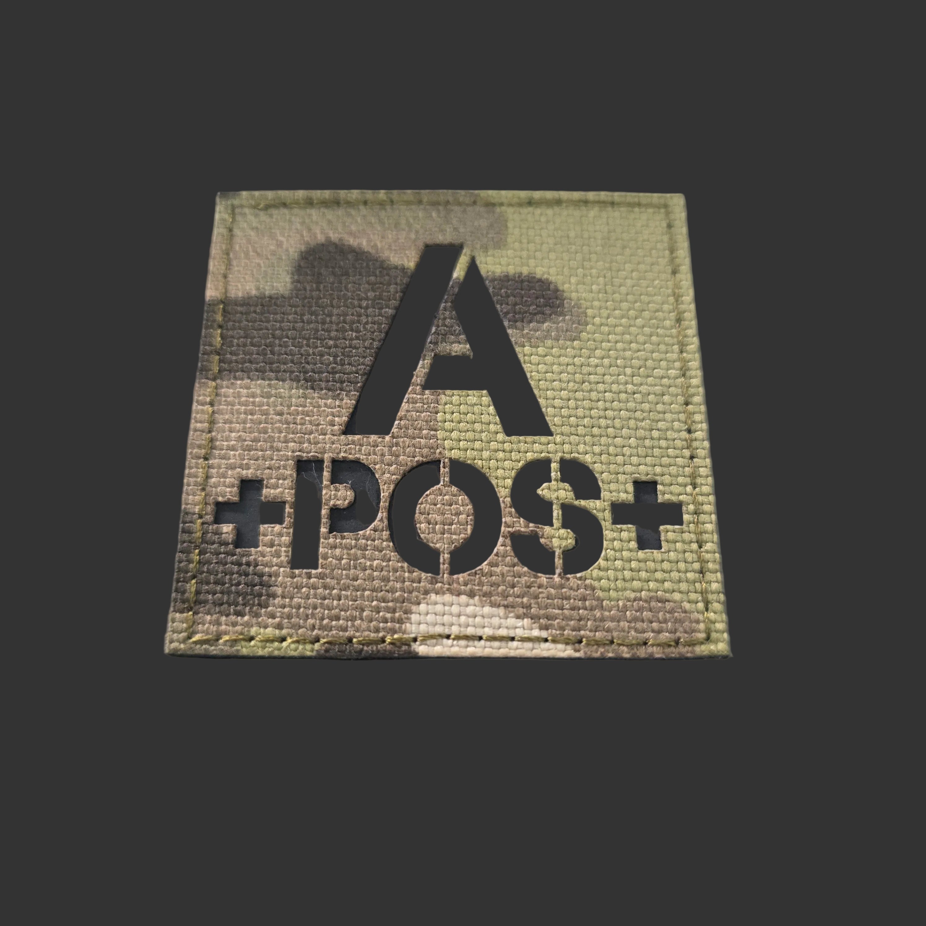 Blood Type Patch – 2” x 2” Multicam Tactical Series FairD Canada