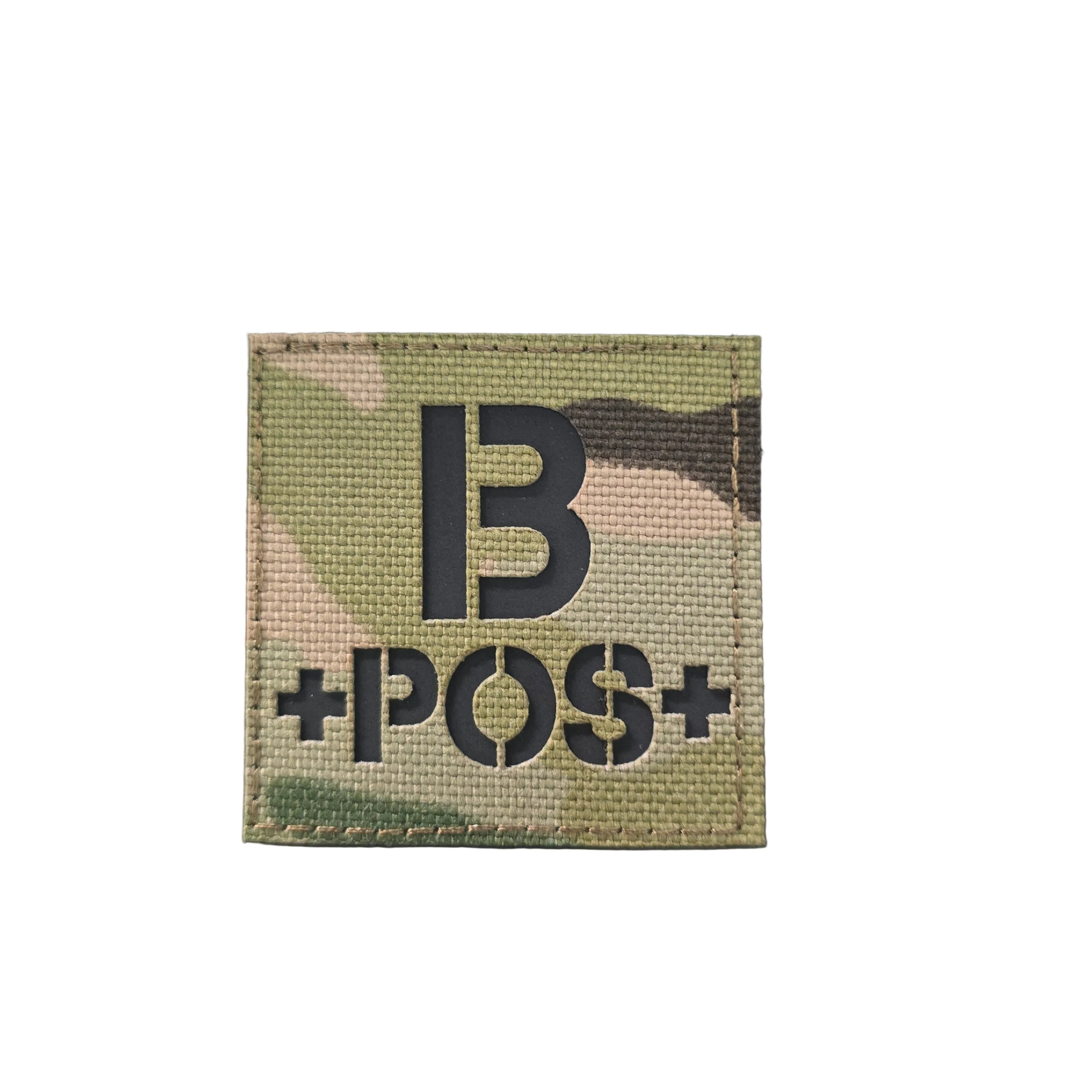 Blood Type Patch – 2” x 2” Multicam Tactical Series FairD Canada