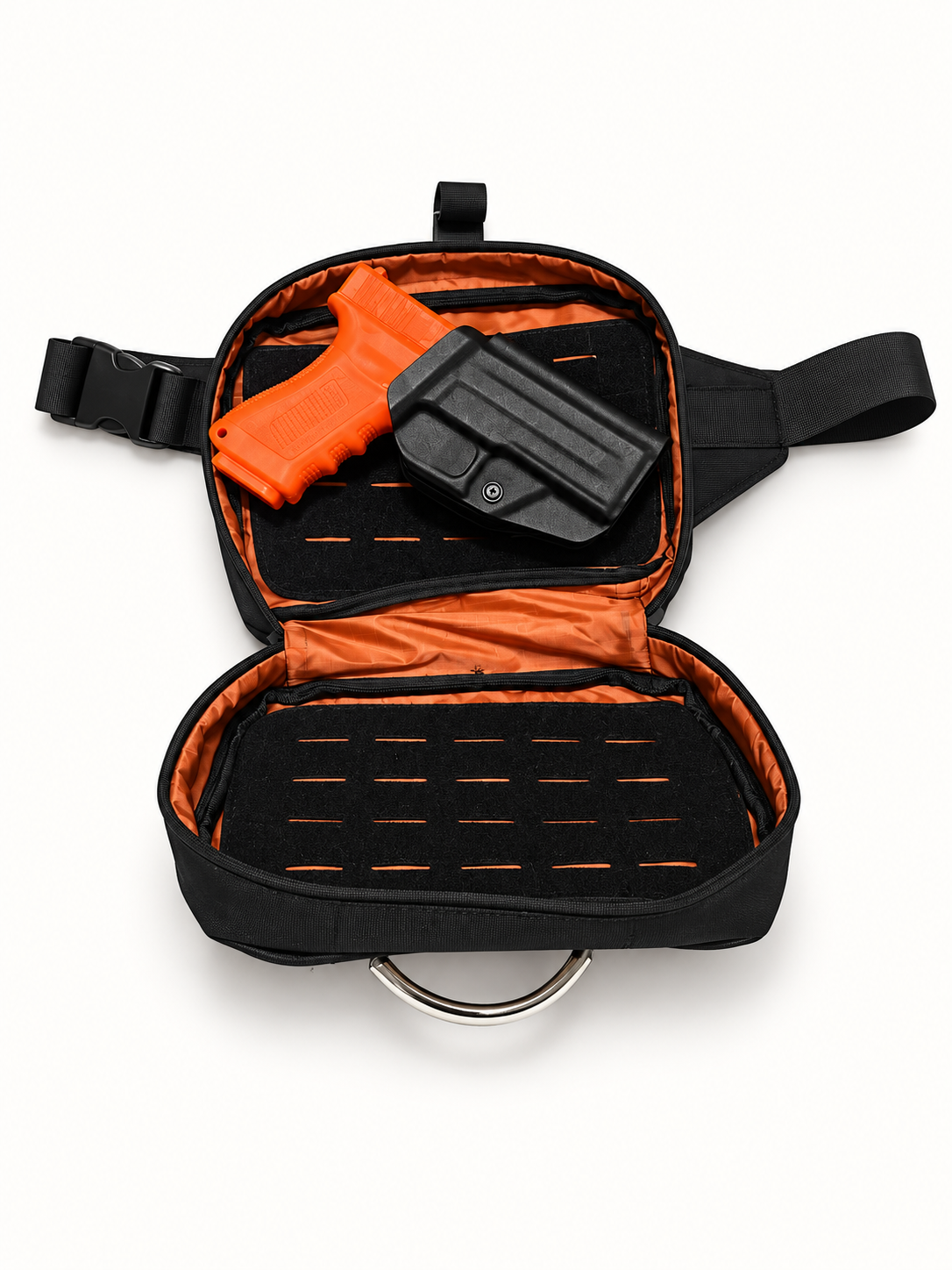 Tatou Armor GRAYMAN 322 rapid deploy waist bag open interior laser cut MOLLE panels