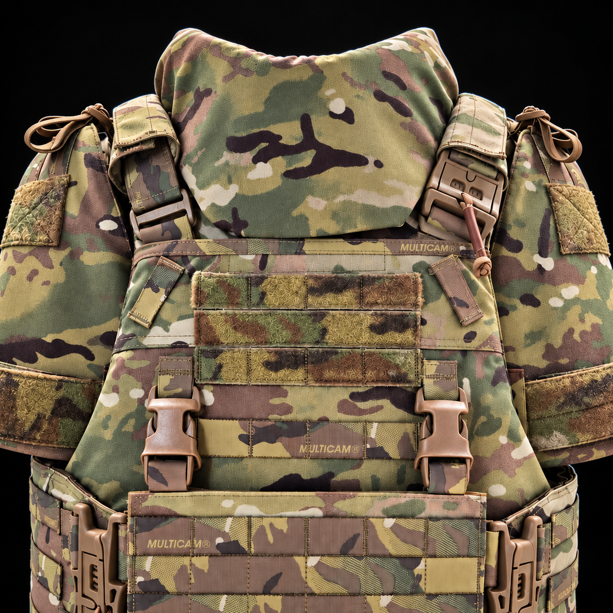 Tatou Armor QRS Plate Carrier Multicam front detail