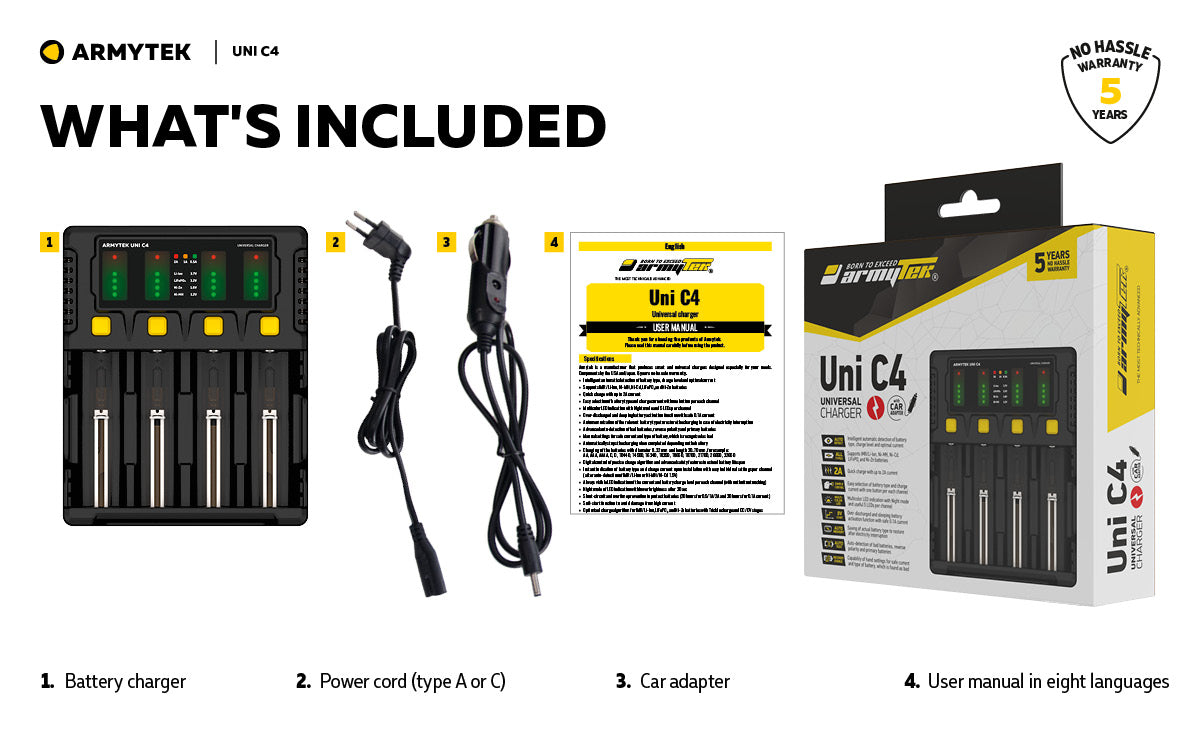 Armytek UNI C4 | UNIVERSAL CHARGER