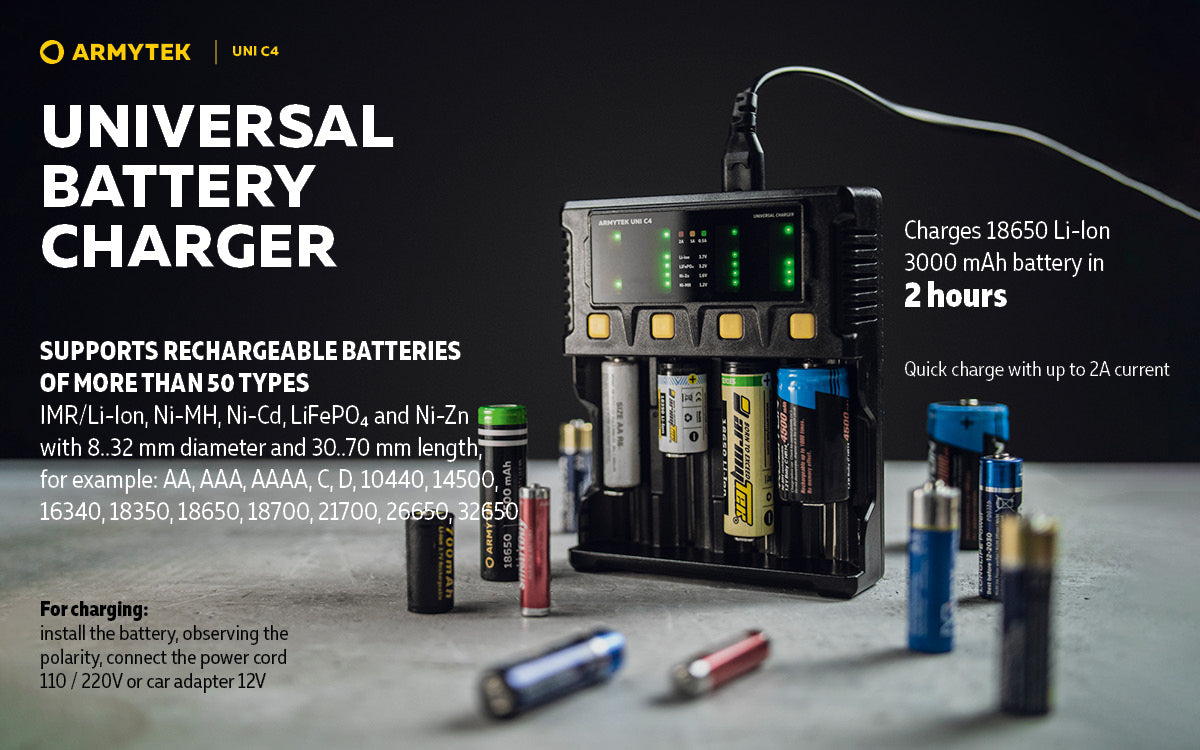 Armytek UNI C4 | UNIVERSAL CHARGER