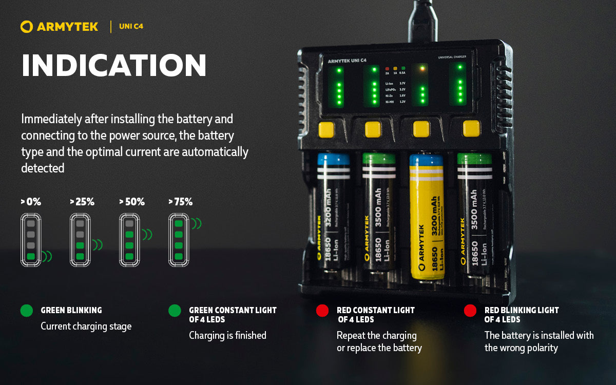 Armytek UNI C4 | UNIVERSAL CHARGER